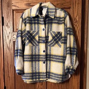 Lili Sidonio Blue and Yellow Plaid Shacket